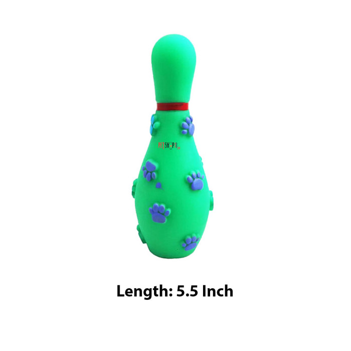Super Dog Dog Toys Paw Printed Squeaky Rubber Bottle