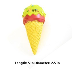 Super Dog Dog Toys Ice Cream Shaped Squeaky Rubber Toy