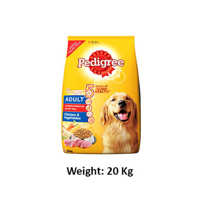 Pedigree Adult Dog Food Chicken And Vegetables 20 Kg
