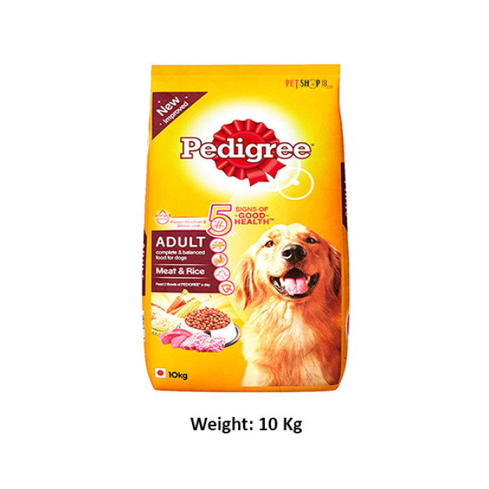 Pedigree Adult Dog Food Meat And Rice 10 Kg