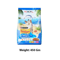 Purina Friskies Adult Dry Cat Food Seafood Sensations 450 Gm