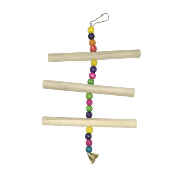 Activiti Bird Toys 3 Step Ladder With Wooden Beads