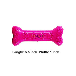 Super Dog Dog Toy Paw Printed Rubber Bone Small
