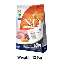 Farmina ND Medium And Maxi Adult Dog Food Pumpkin Lamb And Blueberry Grain Free 12 Kg