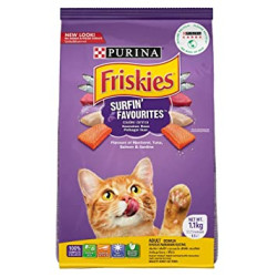 Purina Friskies Adult Dry Cat Food Surfin Favorites 1.1 Kg