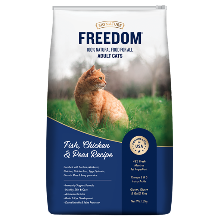 Signature Freedom Adult Cat Food Fish And Chicken 1.2 Kg