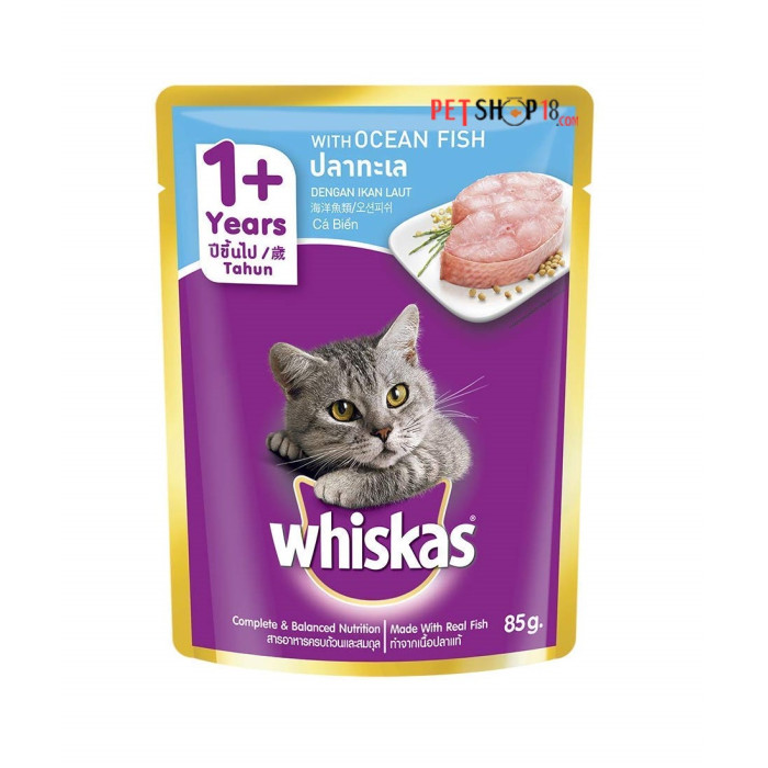 Whiskas Cat Treat Ocean Fish In Gravy 85 Gm