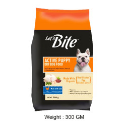 Lets Bite Active Puppy Chicken Egg Flavour 300 Gm