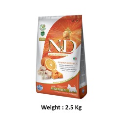 Farmina ND Mini Adult Dog Food Pumpkin Codfish And Orange Grain Free 2.5 Kg