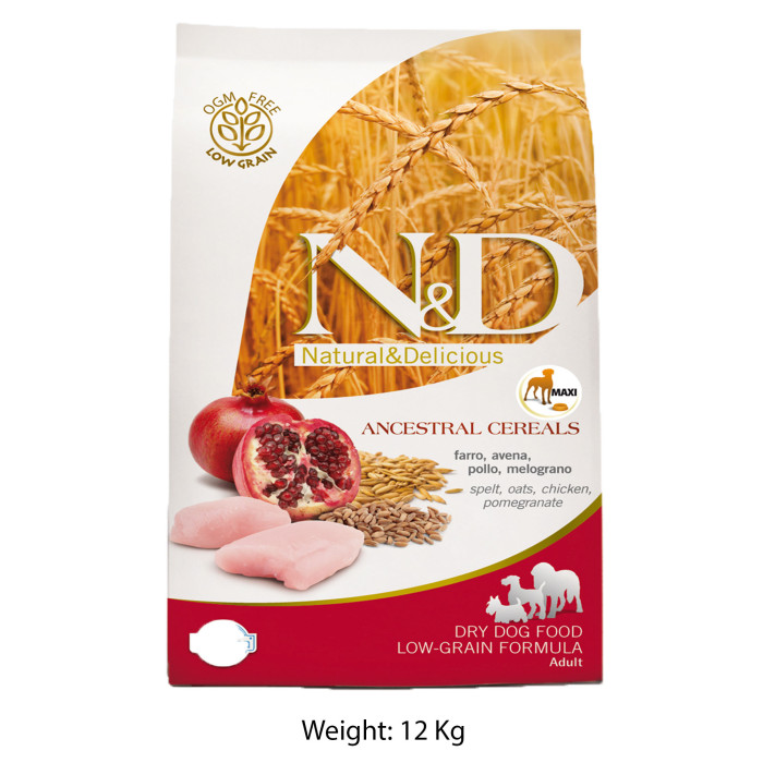Farmina ND Maxi Adult Dog Food Chicken And Pomegranate Low Grain 12 Kg
