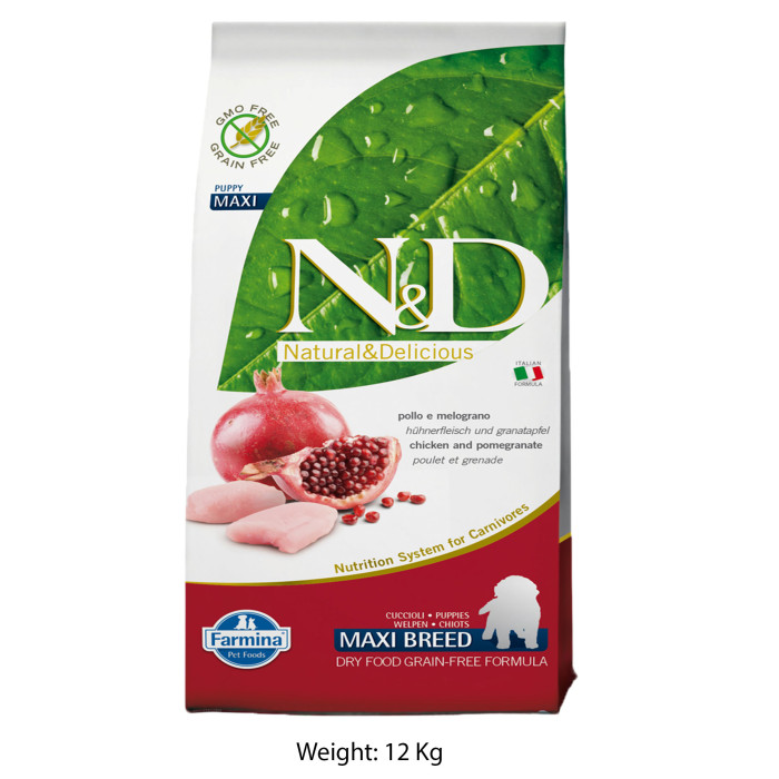 Farmina ND Maxi Puppy Food Chicken And Pomegranate Grain Free 12 Kg