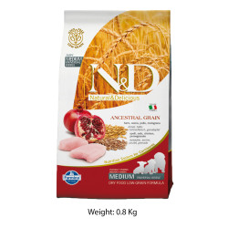 Farmina ND Medium Puppy Food Chicken And Pomegranate Low Grain 800 Gm
