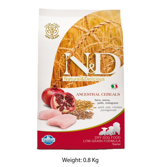 Farmina ND Starter Puppy Food Chicken And Pomegranate Low Grain 800 Gm