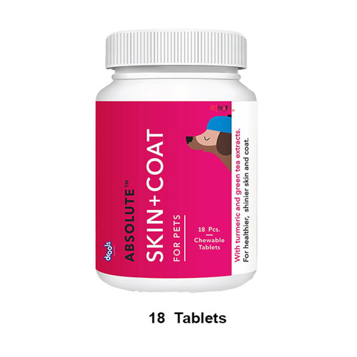 Drools Dog Supplements Absolute Skin And Coat 18 Chewable Tablets