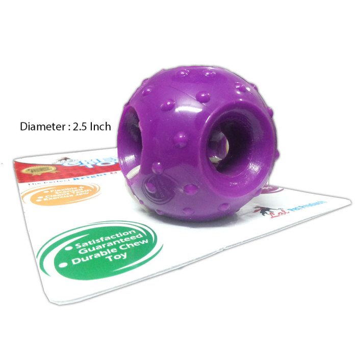 Super Dog Toys Rubber Hole Ball Small