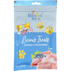 Barkers Bites Dog Treats Licious Chicken Blueberry Stick 100 Gm