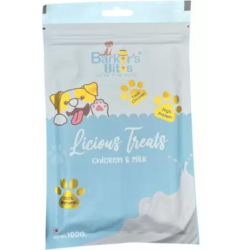Barkers Bites Dog Treats Licious Chicken Milk Stick 100 Gm