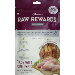 Chester Raw Rewards Dog Treats Chicken Sweet Potato Twists 70 Gm