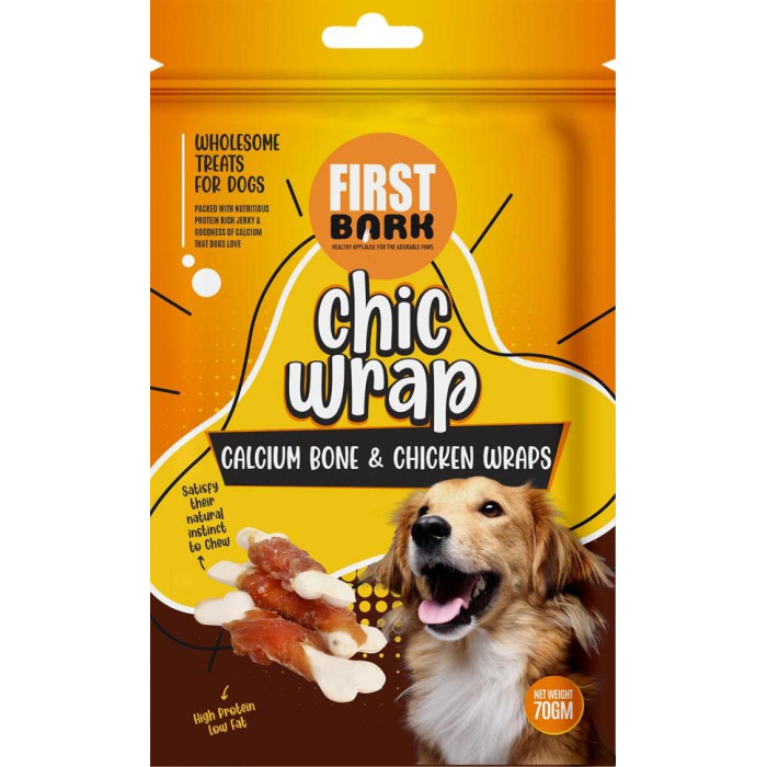 First Bark Dog Treats Chic Wrap Calcium Bone And Chicken 70 Gm