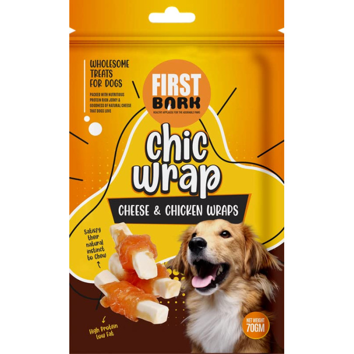 First Bark Dog Treats Chic Wrap Cheese And Chicken 70 Gm