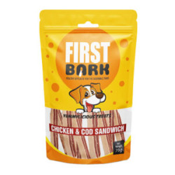 First Bark Dog Treats Chicken And Cod Sandwich 70 Gm