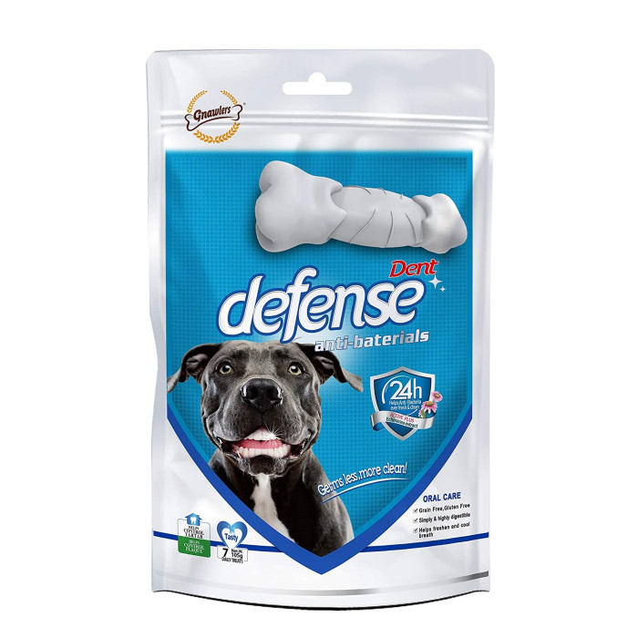 Gnawlers Dog Treats Large Breed Defense Anti-Bacterial 105 Gm