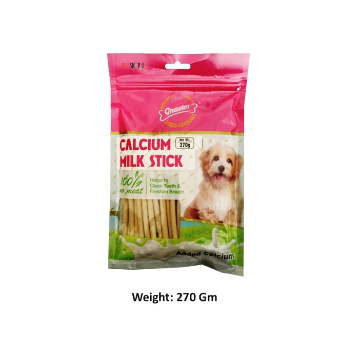 Gnawlers Dog Treats Calcium Milk Sticks 270 Gm