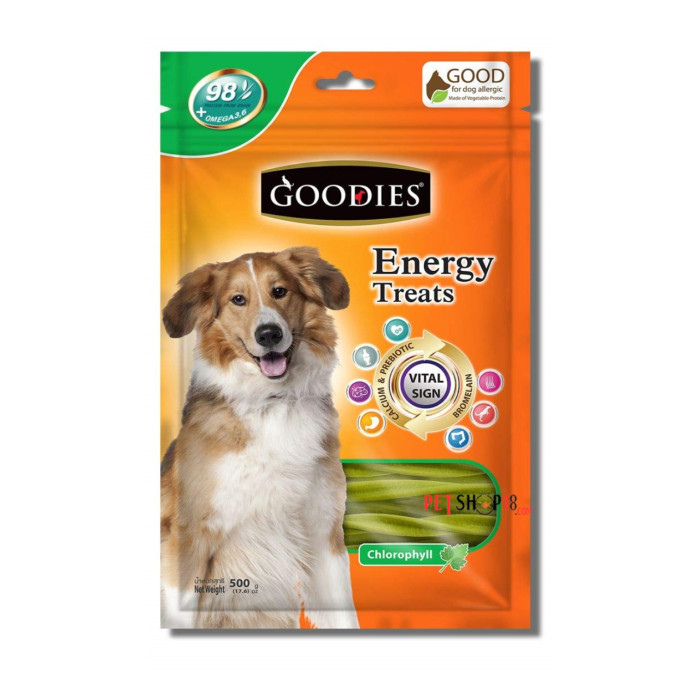 Goodies Energy Dog Treats Chlorophyll Sticks 500 Gm