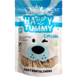 Happy Tummy Dog Treats Dental Chews Calcium 150 Gm