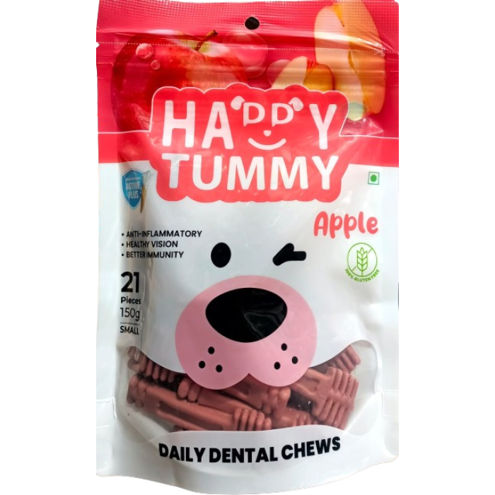 Happy Tummy Dog Treats Dental Chews Apple 150 Gm