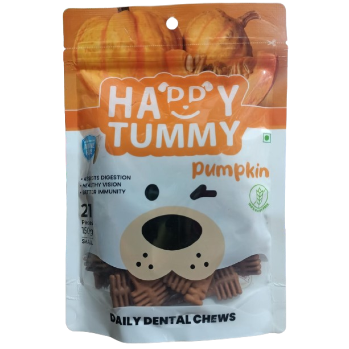 Happy Tummy Dog Treats Dental Chews Pumpkin 150 Gm