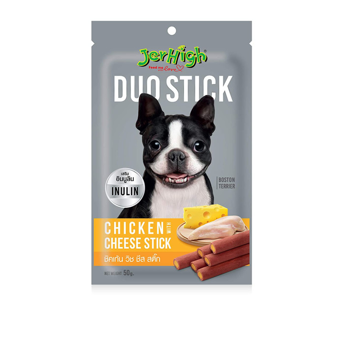 Jerhigh Dog Treats Duo Stick Chicken With Cheese 50 Gm