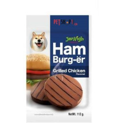 Jerhigh Dog Treats Ham Burger Grilled Chicken Flavored 112 Gm