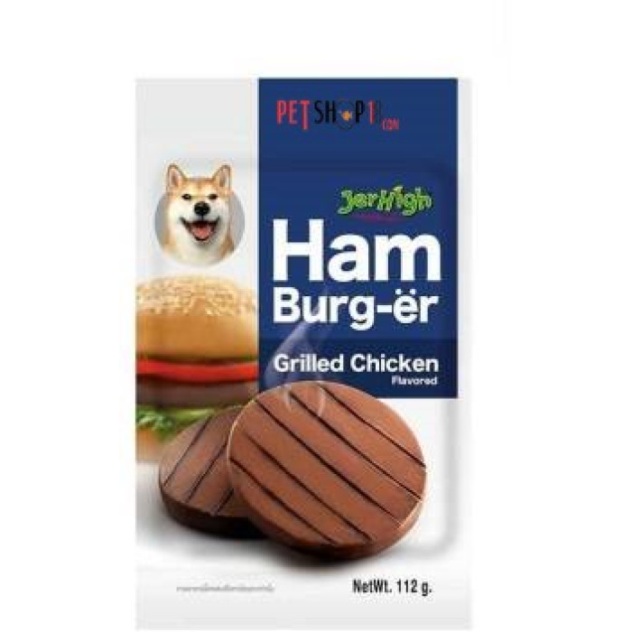 Jerhigh Dog Treats Ham Burger Grilled Chicken Flavored 112 Gm