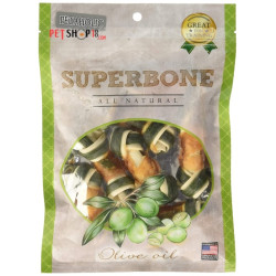 Super Bone Dog Treats Olive Oil Flavor Knotted 7 Pieces