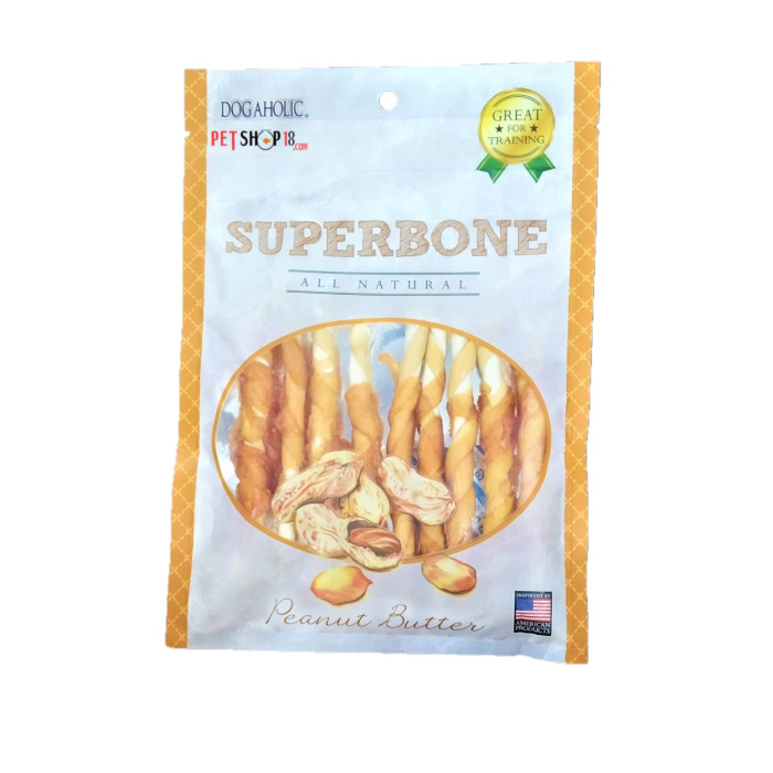 Super Bone Dog Treats Peanut Butter Flavor Stick 9 Pieces