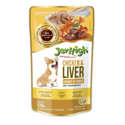 Jerhigh Dog Treats Chicken And Liver Gravy 120 Gm