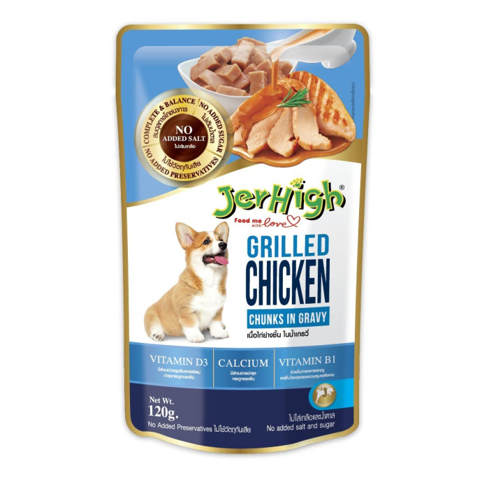 Jerhigh Dog Treats Chicken Grilled Gravy 120 Gm