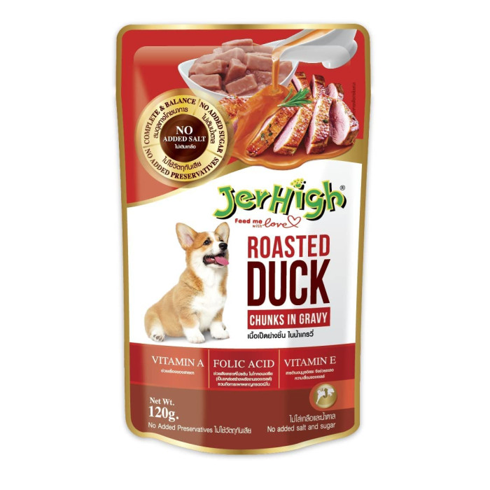 Jerhigh Dog Treats Roasted Duck In Gravy 120 Gm
