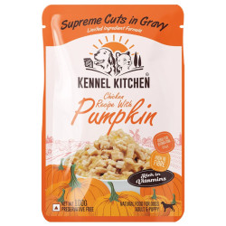 Kennel Kitchen Dog Treats Chicken With Pumpkin Chunks In Gravy 100 Gm