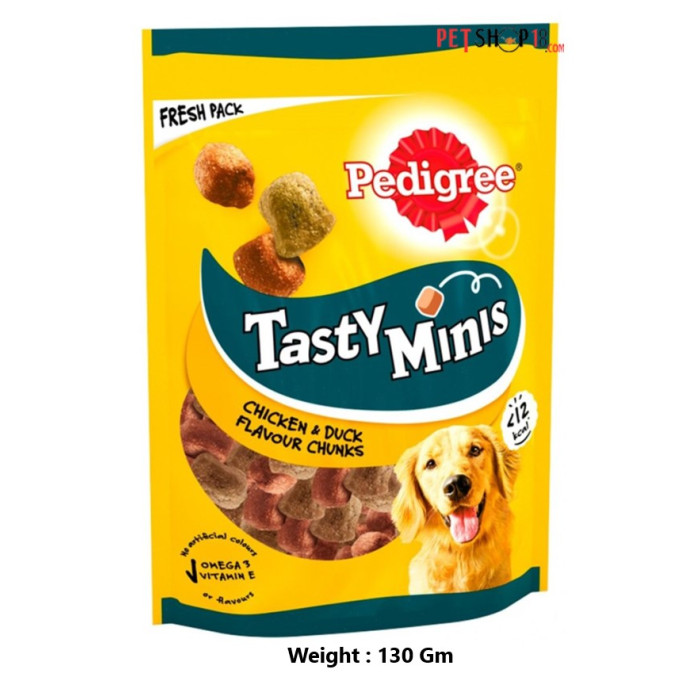 Pedigree Adult Dog Treats Tasty Minis Chicken And Duck Chunks 130 Gm