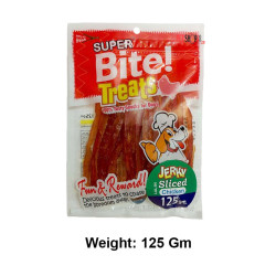Super Bite Dog Treats Jerky Sliced Chicken 125 Gm