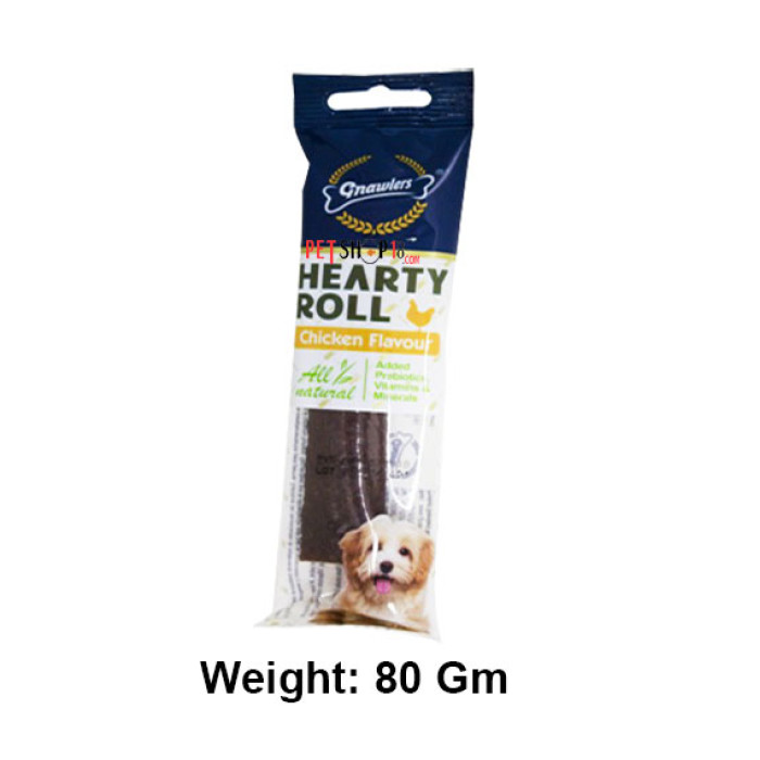 Gnawlers Dog Treats Hearty Roll 10 Inch 80 Gm