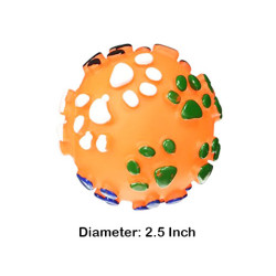 Super Dog Dog Toy Paw Printed Puppy Rubber Ball