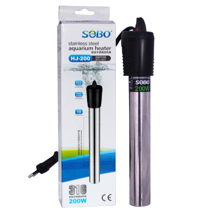 Sobo Aquarium Heater Steel HJ 200