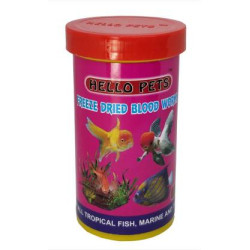 Hallofeed Fish Food Freeze Dried Blood Worms 5 Gm