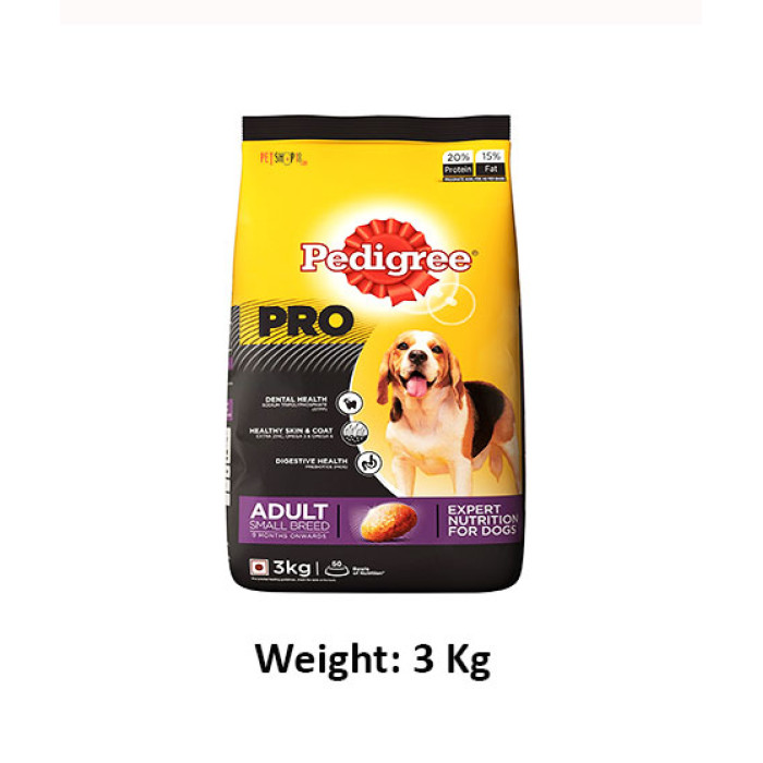Pedigree Pro Adult Dog Food Small Breed 3 Kg