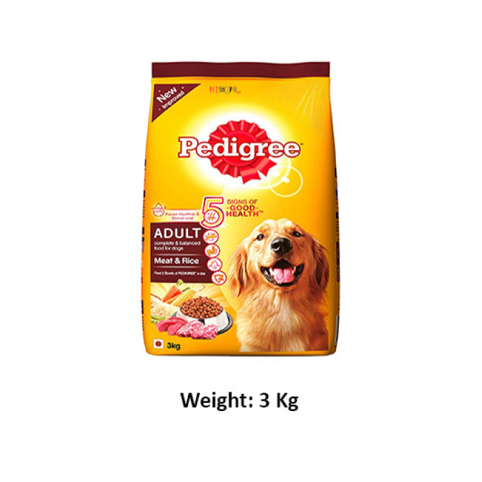 Pedigree Adult Dog Food Meat And Rice 2.8 Kg