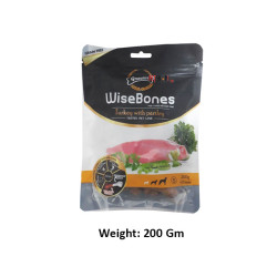 Gnawlers Dog Treats Small Breed Wise Bone Turkey With Parsley 200 Gm