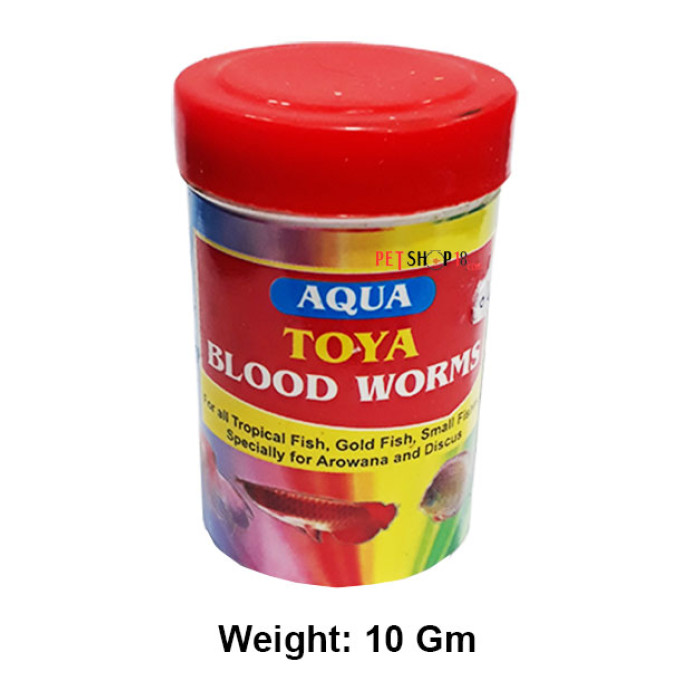 Aqua Toya Fish Food Blood Worms 10 Gm